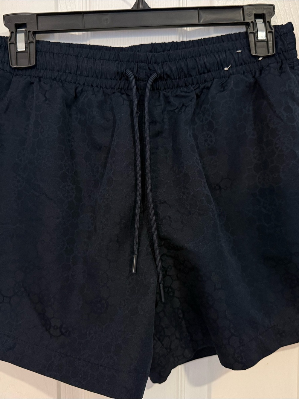 Abercrombie & Fitch Navy Textured Drawstring Lined Swim Shorts